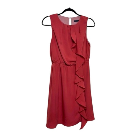 Zara Rose Pink Ruffle Front Sleeveless Dress Size S - Picture 1 of 13